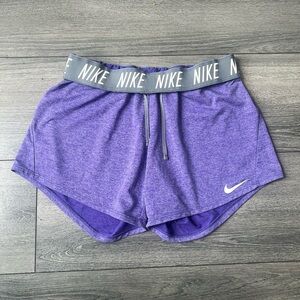Nike Purple Athletic Shorts with Moisture-Wicking Fabric